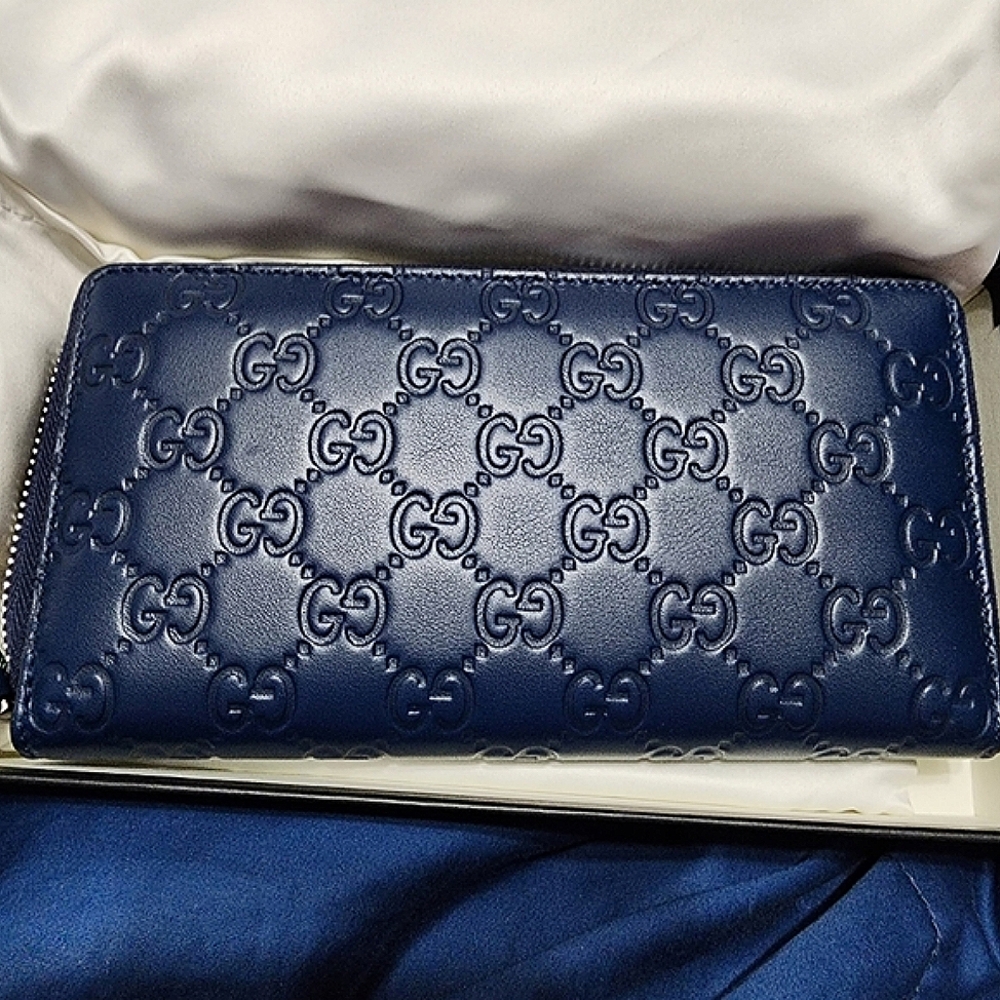 New York Yankees Gucci Guccisima Leather Wallet Brand New All inclusive Giftable - Picture 4 of 8